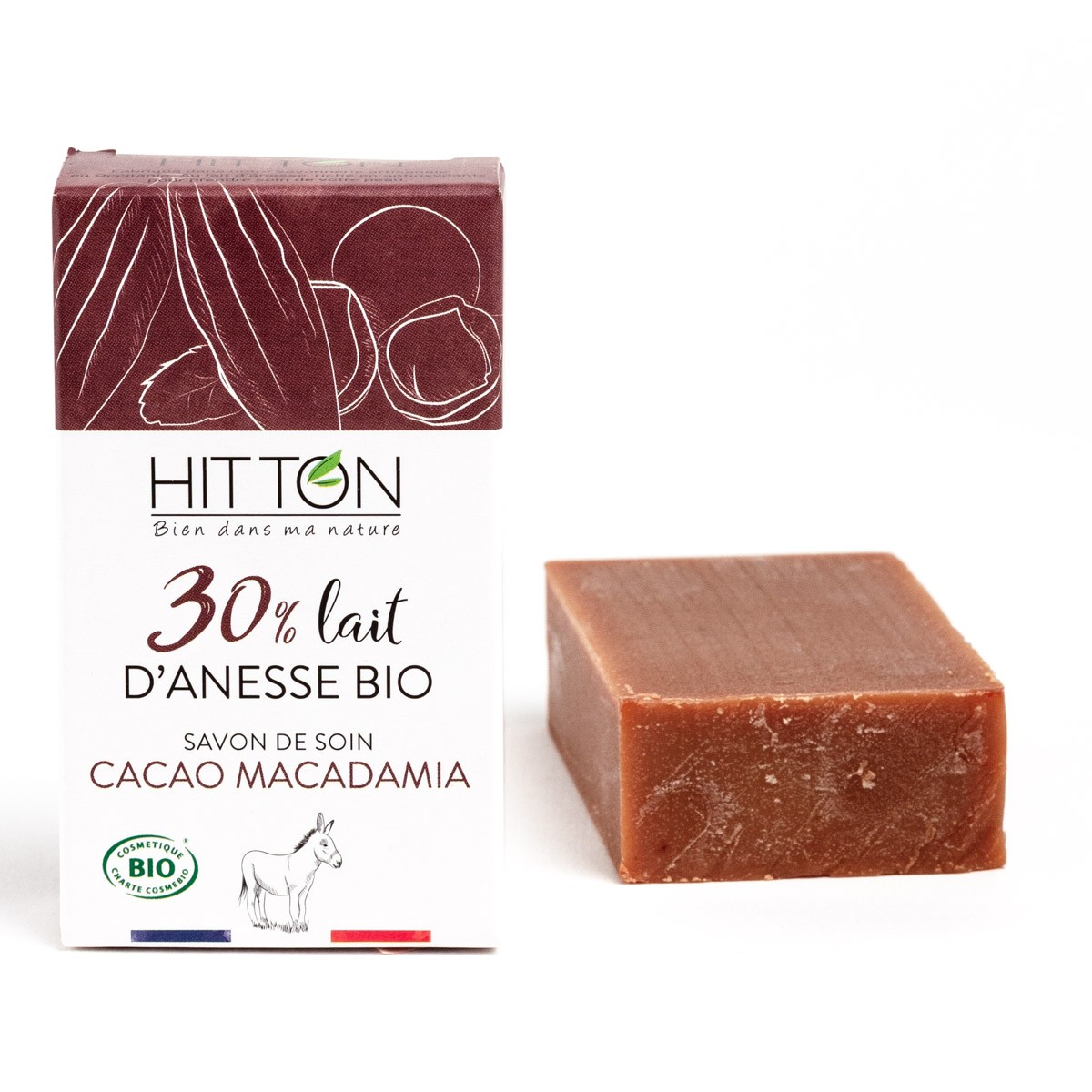 Savon au lait d'ânesse bio - Cacao Macadamia