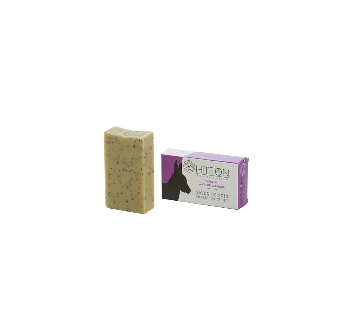 Organic donkey milk scrub soap lavender and patchouli
