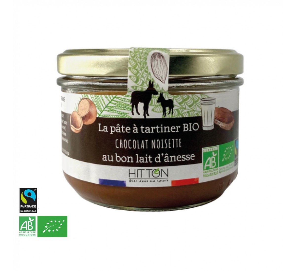 Pâte à tartiner au chocolat et lait d'ânesse | la ferme du Hitton