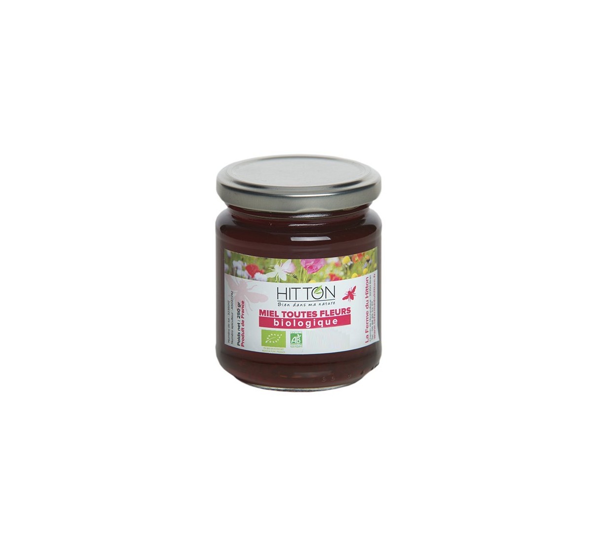 Miel toutes fleurs bio 250g | la ferme du Hitton