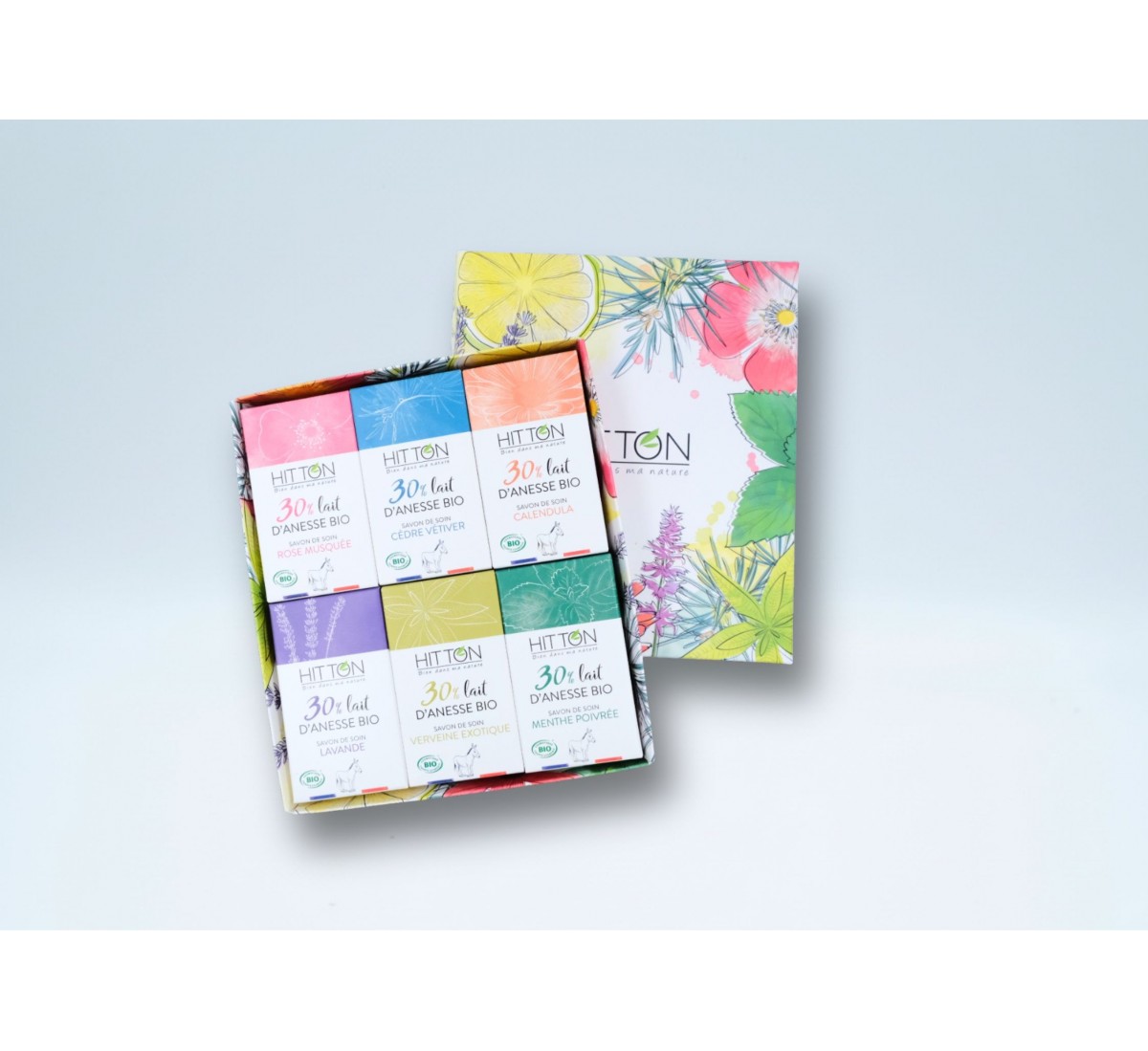 6 organic donkey milk soaps box | Hitton Farm