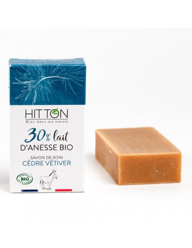 Savon au lait d'ânesse bio - cèdre vétiver