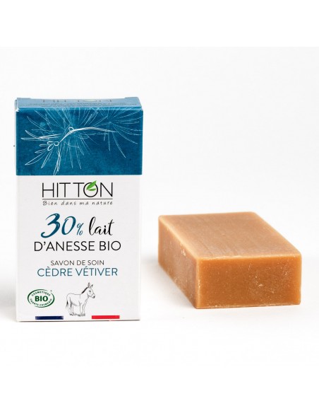 Savon au lait d'ânesse bio - cèdre vétiver