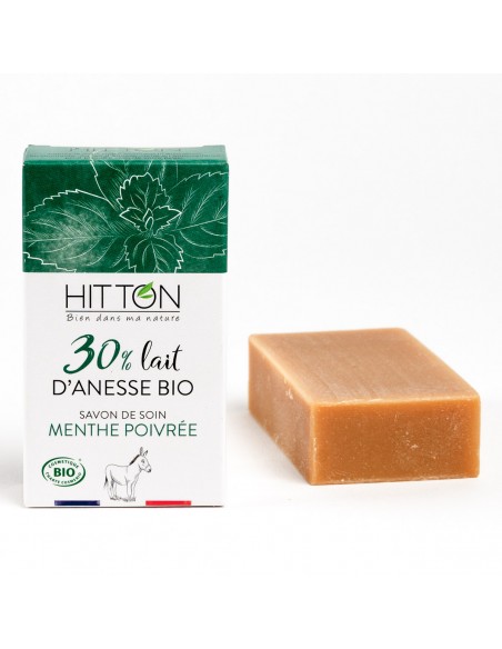 Savon au lait d'ânesse bio - menthe poivrée