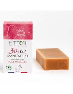 Savon au lait d'ânesse bio - rose musquée