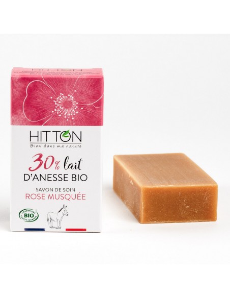 Savon au lait d'ânesse bio - rose musquée