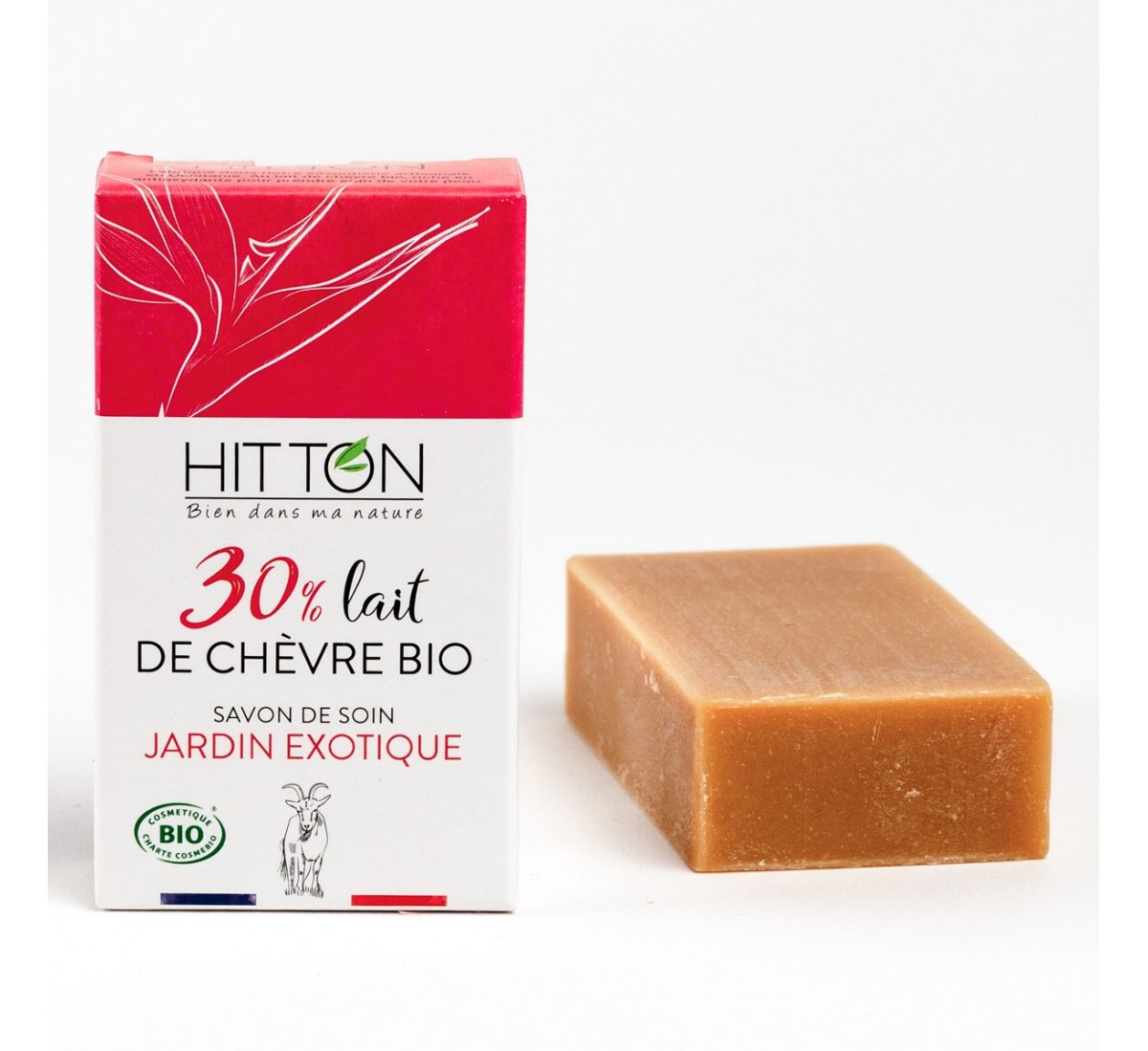 Cold process soap bar 30% organic goat milk - Exotic garden