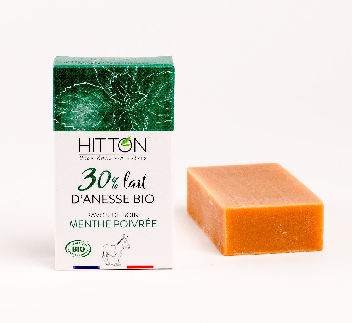 Savon au lait d'ânesse bio - menthe poivrée