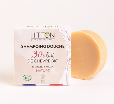 shampoing-douche au lait de chèvre chanvre argan
